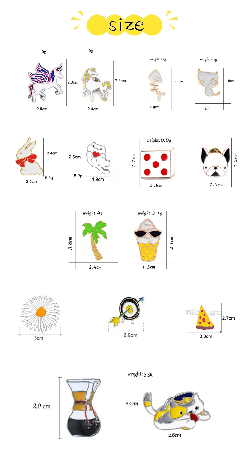18 стилей животное из мультфильма кошка брошь «Собака» гамбургер пицца кости ромашки шпильки металлические эмалированные значки на булавке Броши для женщин ювелирные изделия