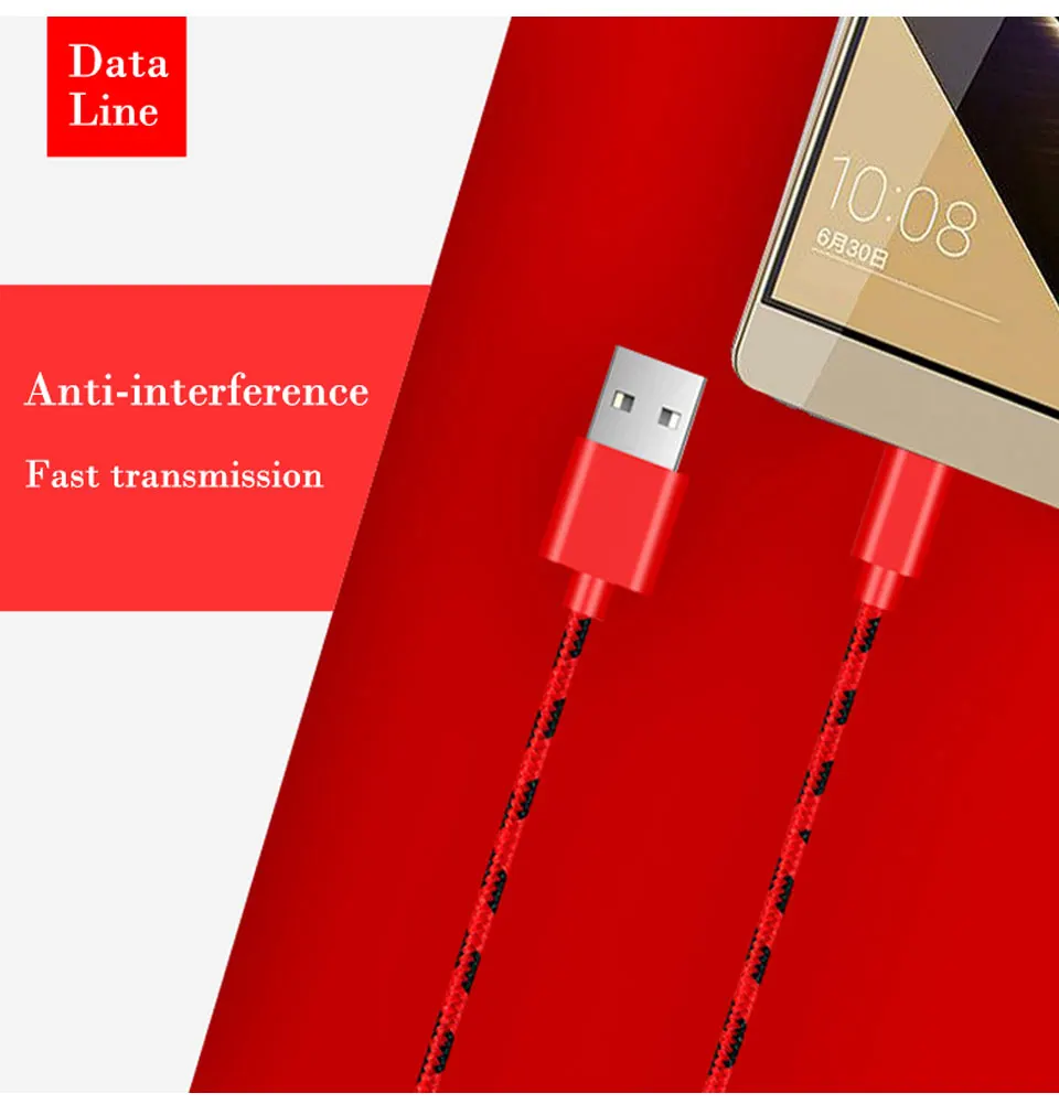  Micro USB Cable Sync Data Line Microusb Cable for Samsung Xiaomi Huawei Android Mobile Phone High Speed Charging Nylon Line (6)