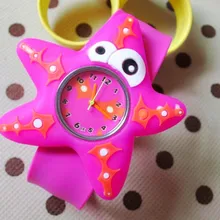 Горячая Распродажа часы 3D малыш мультфильм часы Морская звезда детские спортивные Высокое качество пощечину наручные часы