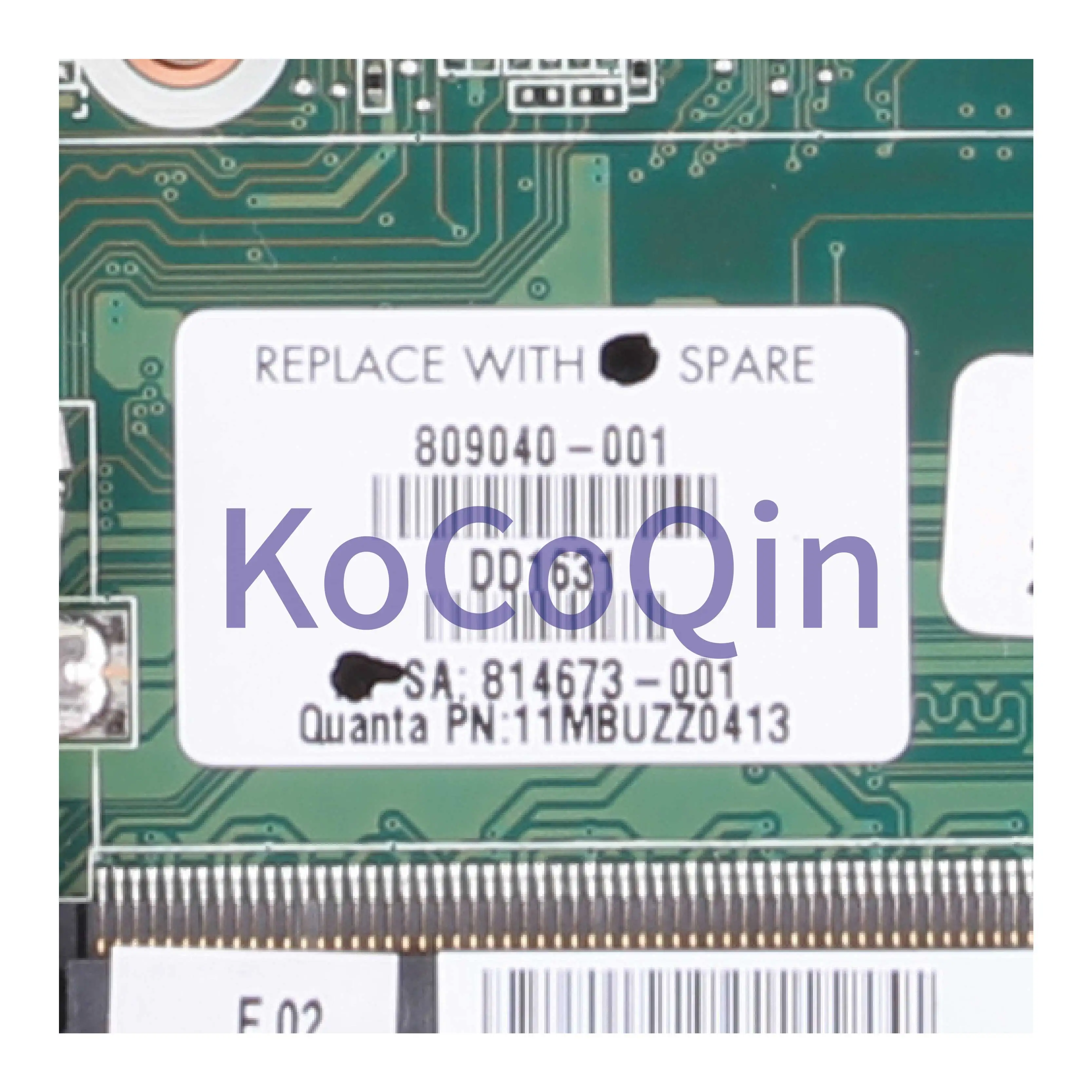 Материнская плата KoCoQin для ноутбука HP Pavilion 15 AB 15T Системная 809040 001 601