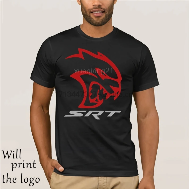 New Dodge Men/'s SRT Hellcat Logo Inside Out Print Crew Neck T-Shirt Red Large