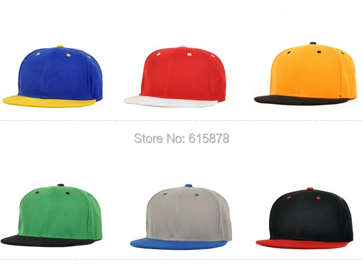 Classic 2 Tones Plain Snapback Hats 010.jpg