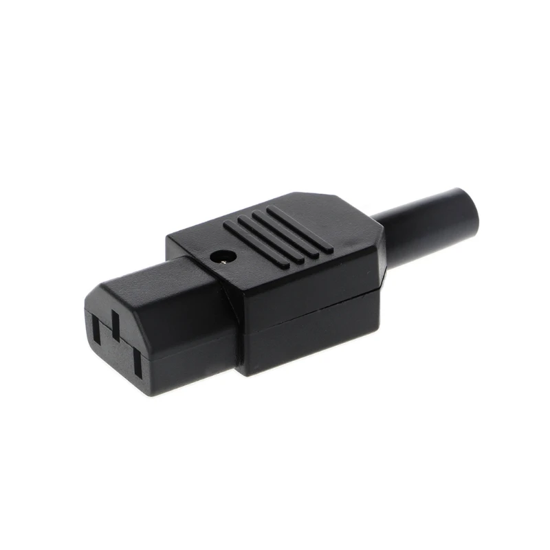 Black 3pin Socket 10A /250V IEC 320 C13 Female Plug Rewirable Power Connector US 