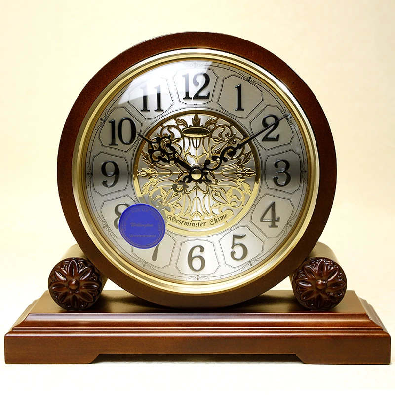 Weilingdun музыка ежечасный колокольчик Высокое качество Настольные часы Европа антикварные деревянные немой кварцевые настольные часы