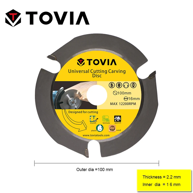 TOVIA 100 мм дисковый пильный диск твердосплавный режущий диск для дерева для углового шлифовального станка резец по дереву режущий диск для резки дерева - Цвет: 100mm