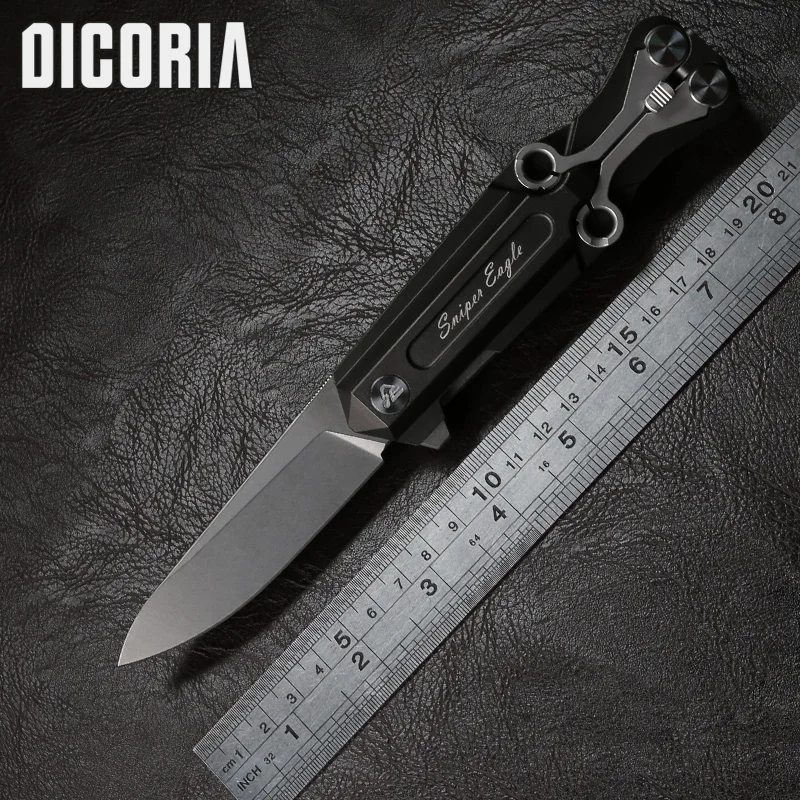 

DICORIA RIKE Multi-function VG10 blade ball bearing folding knife aluminum handle outdoor camping survival hunting knives tools