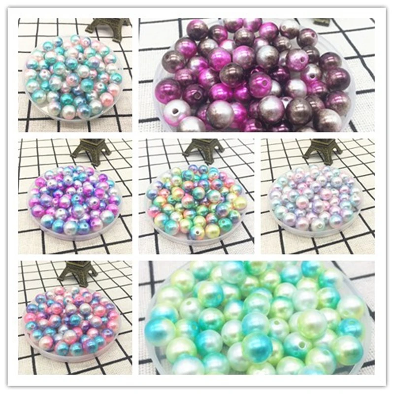 

New 4mm 6mm 8mm 10mm 12mm 20-200 Pcs Acrylic Round Pearl beads Loose Pearl Beads for Necklace Bracelet DIY Jewelry Making