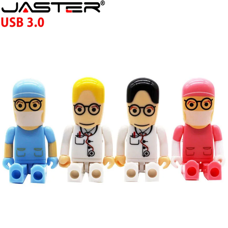 JASTER USB 3,0 высокоскоростной пластиковый usb флеш-накопитель для медсестры, карта памяти доктора, u-диск, флешка, 4 ГБ, 8 ГБ, 16 ГБ, 32 ГБ, 64 ГБ, подарок