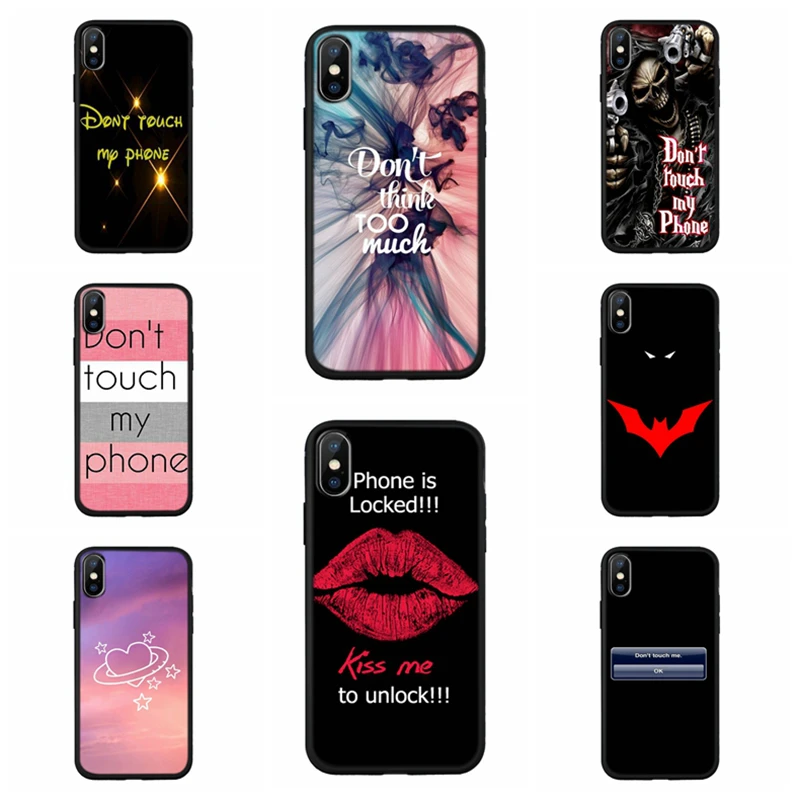 Силиконовый чехол для iPhone X XR XS 6 6S 7 8 Plus touch my phone Pattern телефонные чехлы задняя