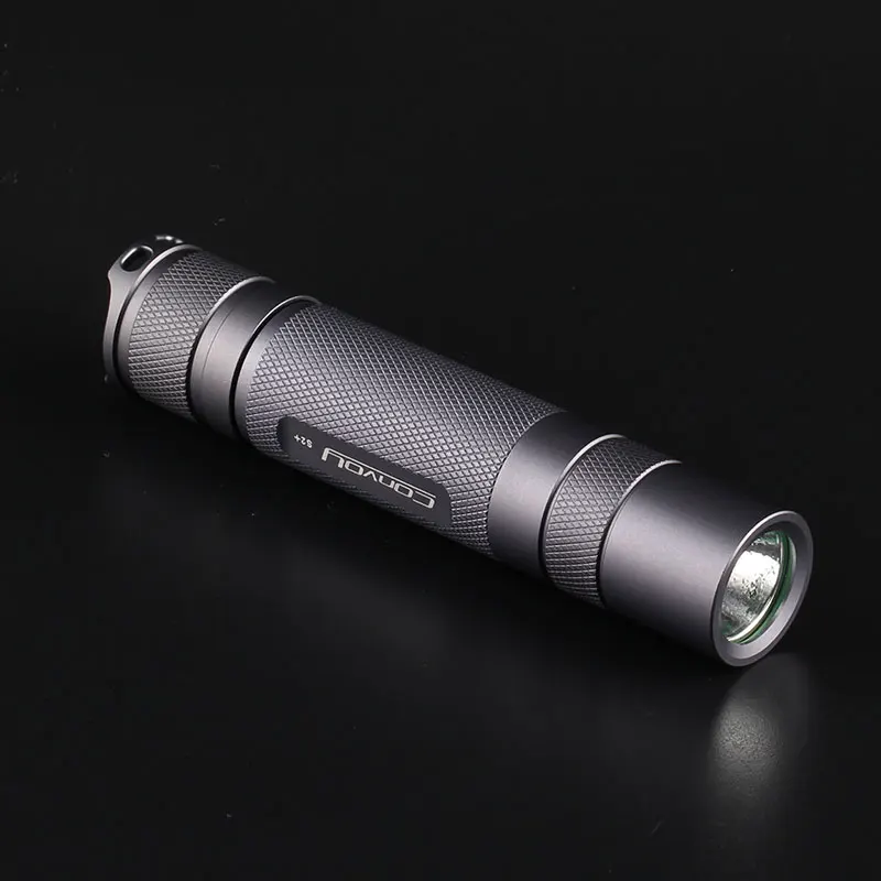 Convoy S2+ Cree XM-L2 U2 EDC светодиодный фонарь, фонарь, фонарь для велосипеда, велосипедный фонарь от фонарика 18650 Bettery-серый