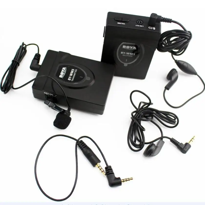 

BOYA Microphone Studio Recorder Wireless Lavalier Lapel for DSLR Camera Camcorders IOS IPhone Audio Recorder BY-WM5 Microphone