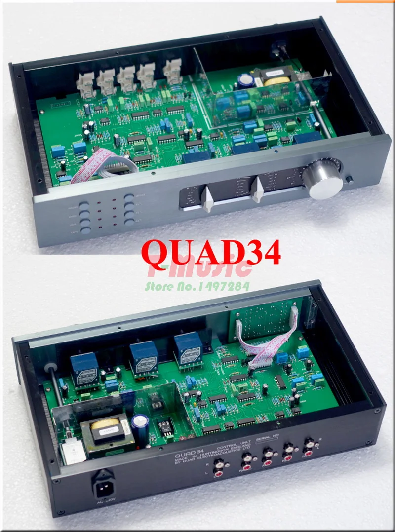 Высококлассный классический предусилитель QUAD34 предусилитель классический QUAD34 предусилитель регулируемые высокие басы для усилителя мощности