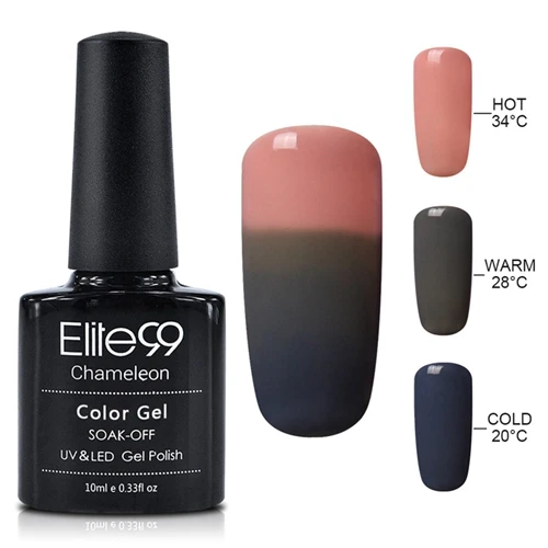 Elite99 3 цвета Ультрафиолетовый гель для ногтей Хамелеон меняет цвет в зависимости от настроения Гель-лак Led УФ Гель-лак для ногтей маникюрный лак 10 мл/уп - Цвет: 4221