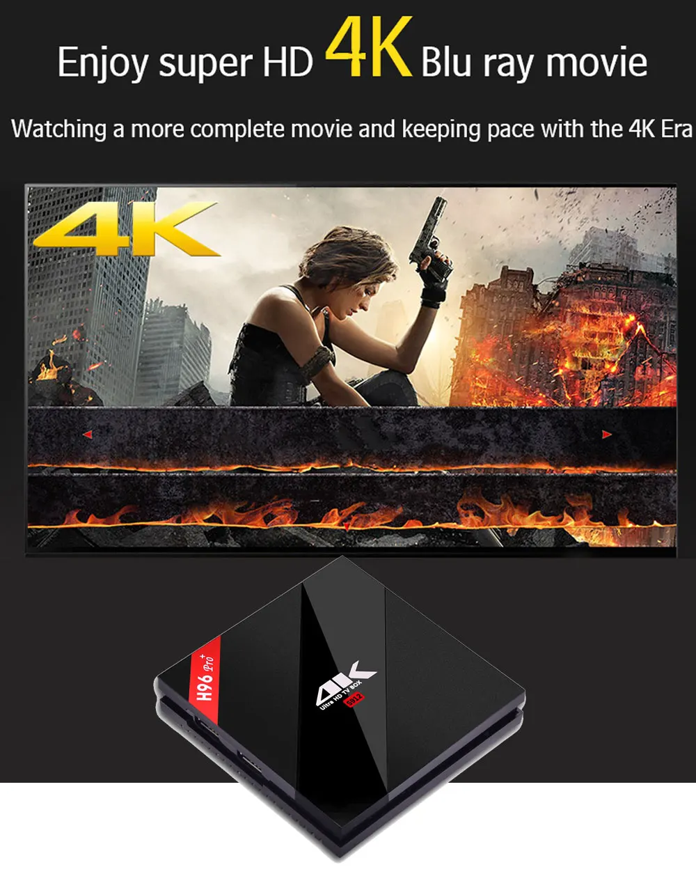 H96pro плюс 3 Гб оперативной памяти, 64 Гб встроенной памяти, android tv box 7,1 octa core 4 k Amlogic S912, 2 Гб оперативной памяти, 16 Гб встроенной памяти, 32 ГБ 2,4 г/с)