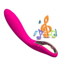 Водостойкий USB Перезаряжаемый музыкальный G-Spot фаллоимитатор вибратор секс-игрушки для пар Женские Вагинальный массажер секс-игрушки для