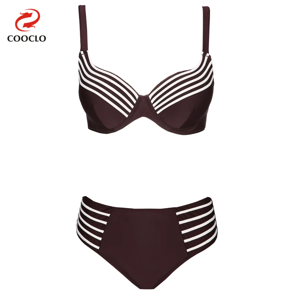 Billige COOCLO Plus Größe Bikini Push up Bademode Explosion Modelle Biquinis Vintage Frauen Bikinis Eingestellt Badeanzug Badeanzüge Strand Tragen