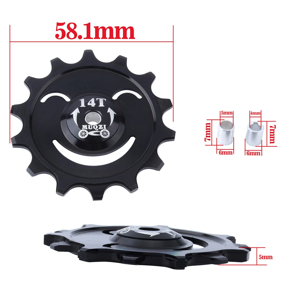 Велосипедное колесо Ceremic Bearing Rustproof 14T Алюминиевый сплав Велосипедное направляющее колесо для шоссейного велосипеда складной велосипед
