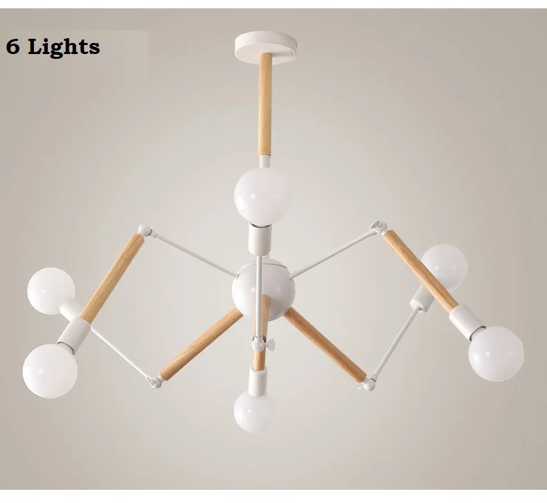 Светодиодный Люстра-спутник, для кухни, спальни, ресторана, sarfatti, паук, люстра, дерево, iLoft, ndustrial, светильники, подвесной светильник