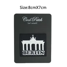 Берлинская немецкая y немецкая район рок вышитая Музыкальная Группа Логотип Железо на патч эмо гот, панк, рокабилли тяжелая металлическая Заказная заплата