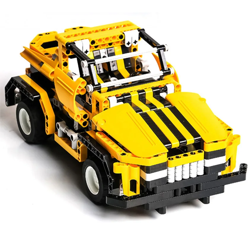 

423pcs 2in1 Transform Car DIY Assemble RC Car Building Blocks Technic Series The RC Track Race Car Set Race for Kids girl boy