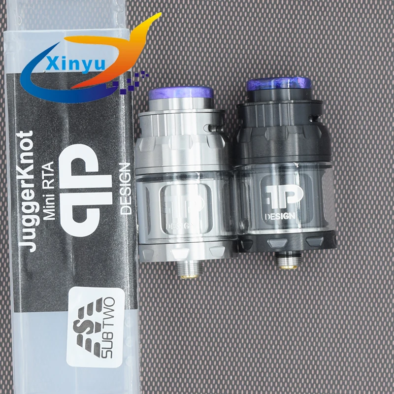 Goede 2018 JuggerKnot Mini RTA 24mm 316 Rvs Verstelbare top luchtstroom Single coil Geen lek 2 4ml capaciteit Tank JuggerKnot RTA