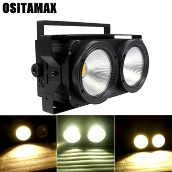 

2X100W COB Cool White or Warm White DMX Blinder Light High Power LED Matrix Stage Background Lights
