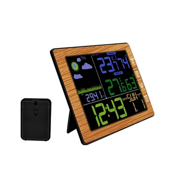 

Wireless Weather Station with Touch Button Indoor Outdoor Thermometer Weather Forecast Alarm Clock
