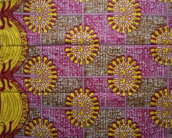 

bright pink young lady 100% cotton african real wax prints guaranteed high quality 6yards veritable wax printed fabrics A664