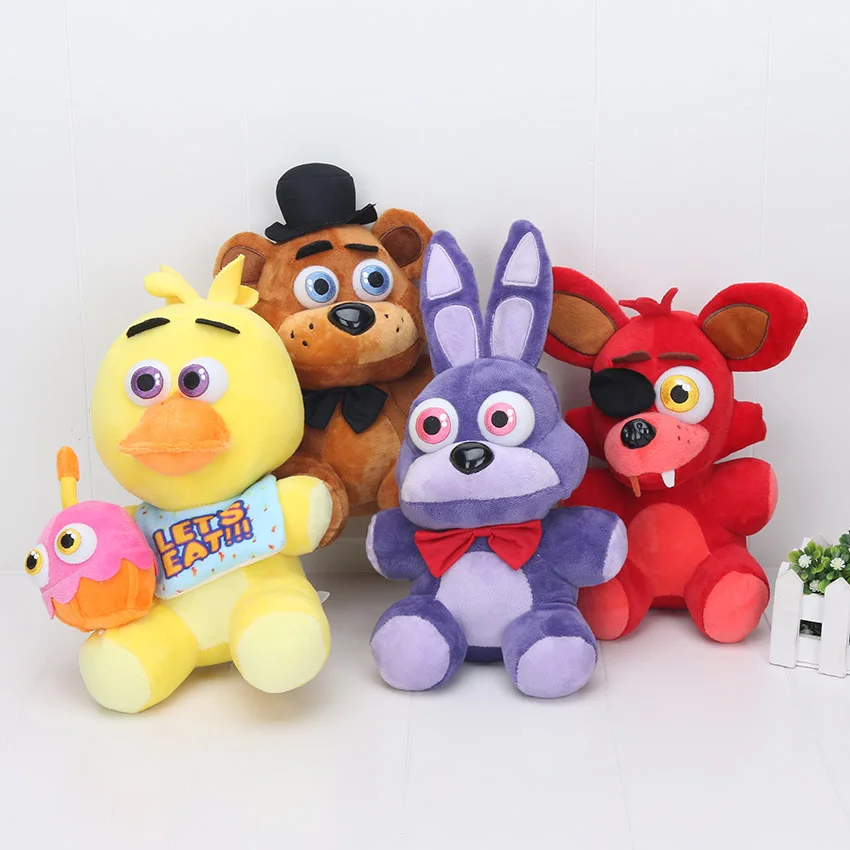 EMS 40 шт./лот 25 см Five Nights At Freddy's 4 FNAF Freddy Bear Foxy Chica Bonnie плюшевые игрушки Детские куклы