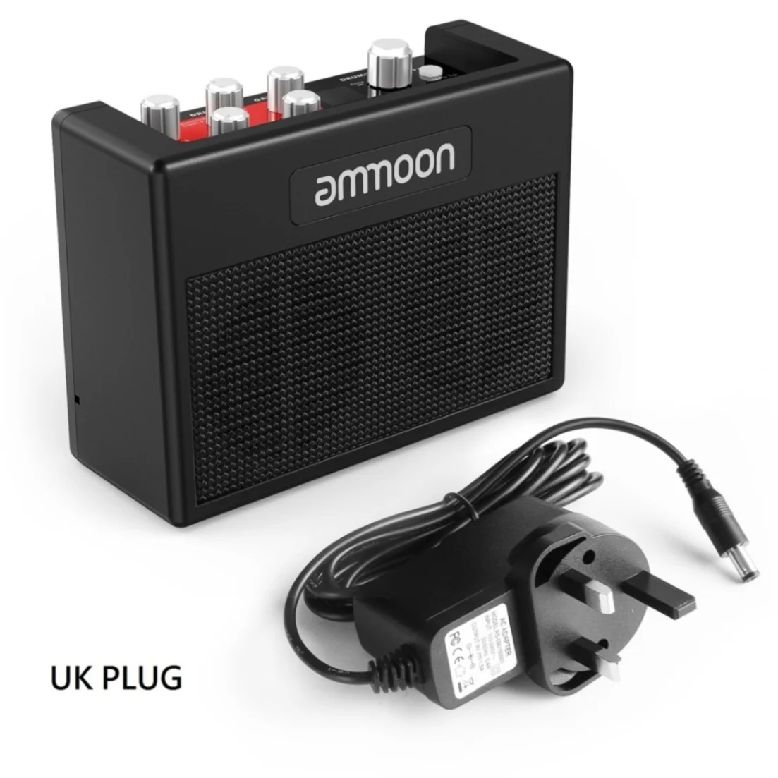UK PIug Ammoon POCKAMP гитарный усилитель Amp встроенный мульти-эффекты 80 барабанных ритмов с Aux входным выходом для наушников, адаптер питания - Цвет: UK PIug