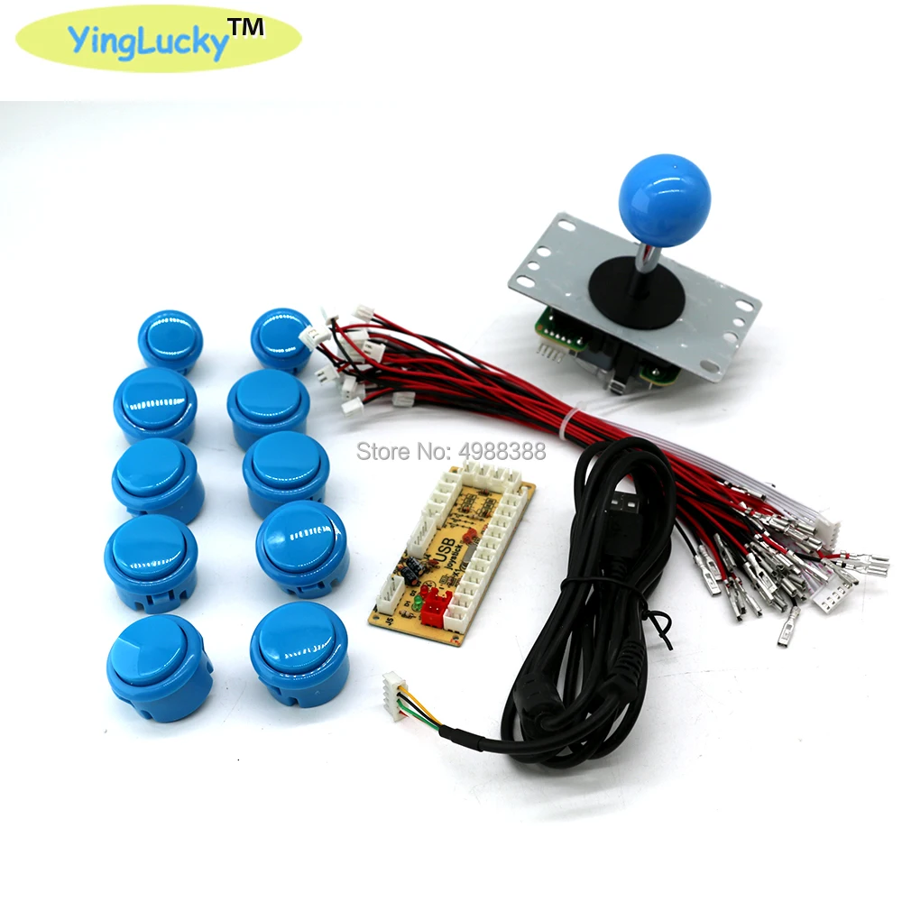 Arcade Joystick DIY Kit Zero Delay Arcade DIY Kit USB Encoder To PC  Arcade Sanwa Joystick and Push Buttons For Arcade Mame 