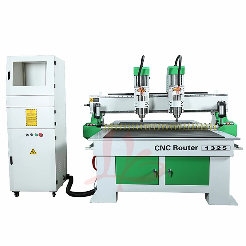 

130X250cm biggest wood engraving machine cnc 1325 metal wood router with 3200w double spindle