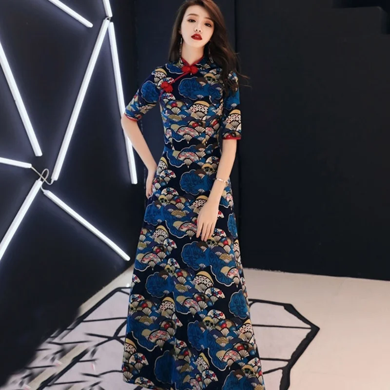 Китайское традиционное платье Cheongsam Qipao женское японское кимоно Макси Ao Dai