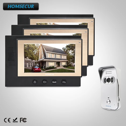 

HOMSECUR 7" Wired Video&Audio Smart Doorbell+Outdoor Monitoring for House/Flat (TC021-S+TM701-B)