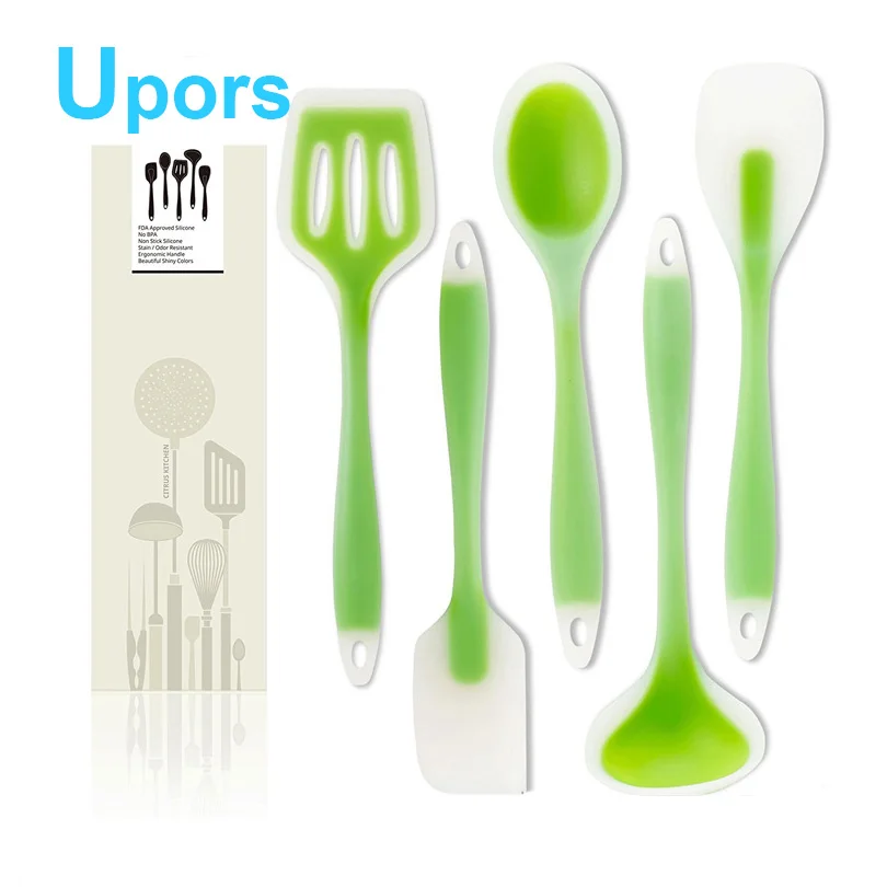 Silicone Kitchen Utensils 5pcs set Kitchen Cooking Utensil Set Scraper Shovel Spoon Soup font b Salad