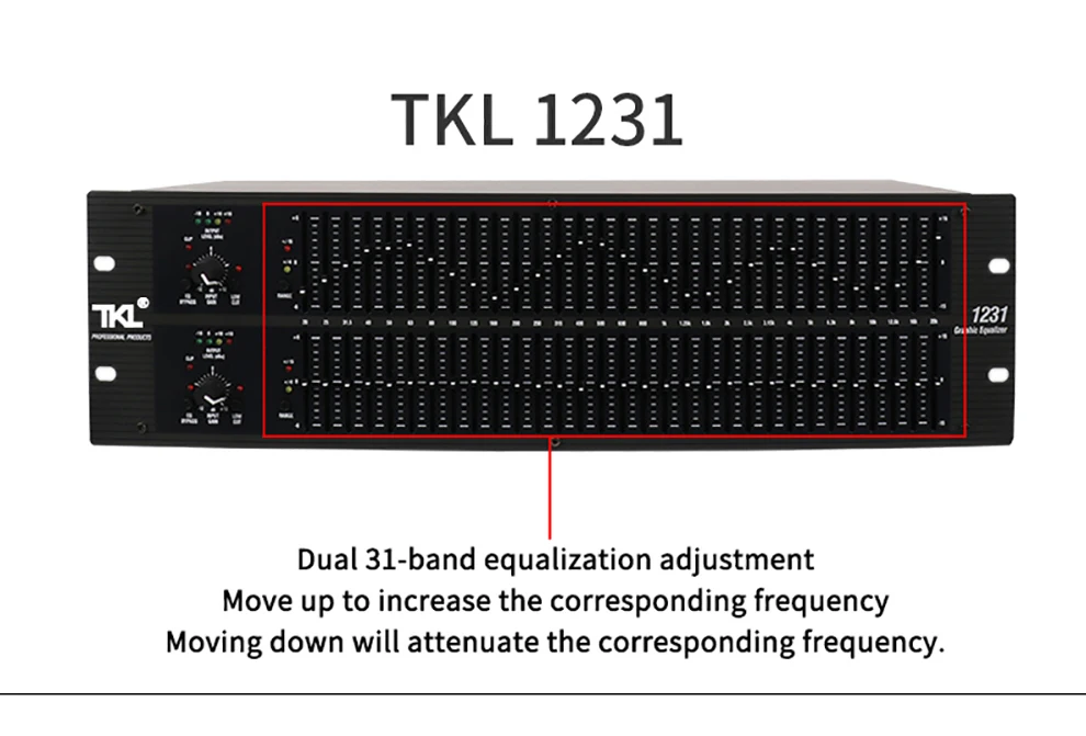 TKL 1231 оборудование ограничитель напряжения Аудио Звуковая система Графический двухканальный 31 полосный сценический DJ 1231 эквалайзер процессоры