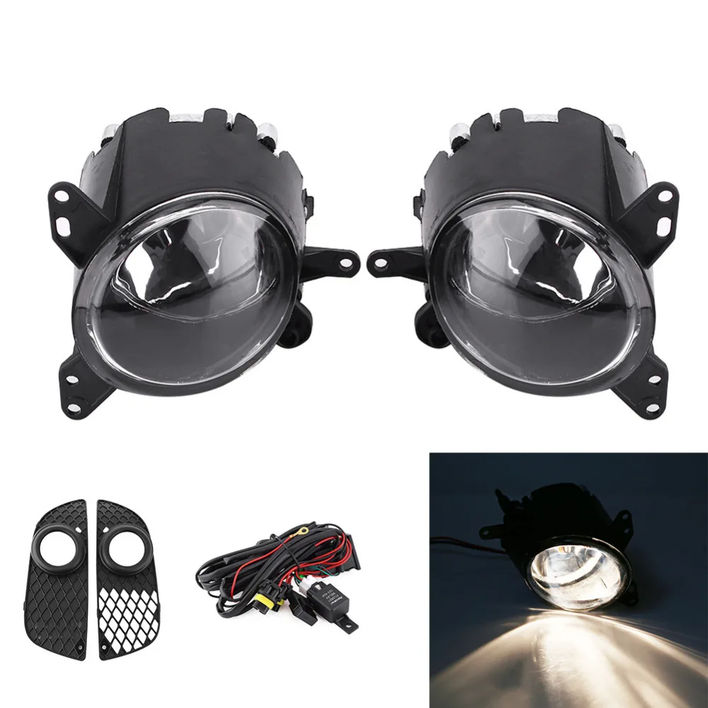 

2Pcs Car Front Bumper Grille Driving Fog Light Lamp With Wiring Harness Switch Kit For Mitsubish Lancer 08-13 Auto Accessories