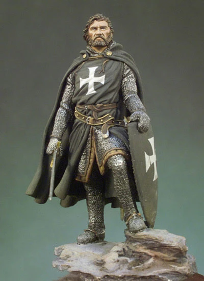 M19 Knight-Hospitaller Tin Soldiers Metal Sculpture Miniature Figure Collection 54mm Scale 1/32 