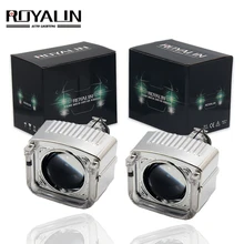 ROYALIN Мини HID проектор Bixenon объектив H1 автомобиля Стайлинг DRL Ангельские глазки для H1 H4 H7 Автомобильная фара модернизации
