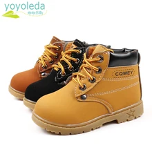 

New Fashion Toddler Infant Baby Boys Snow Boots Black Rubber Sole Warm Thick Ankle Boots Baby Girl Shoes With Fur Winter Shoes