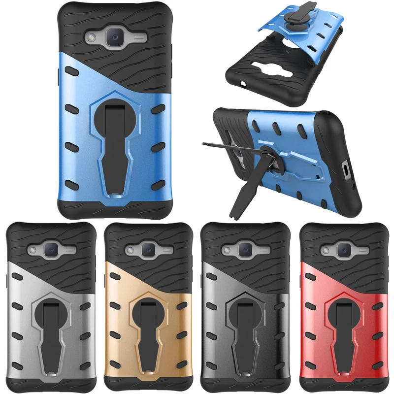 For Samsung Galaxy J2 2015 Case J200 Cases Robot Armor Kickstand Shockproof Rubber Back Phone Cover |