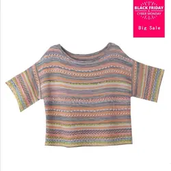 2018 летние новые модные цвета радуги свитер Топы женские юбки О-образным вырезом топы с короткими рукавами эластичный пояс высокого