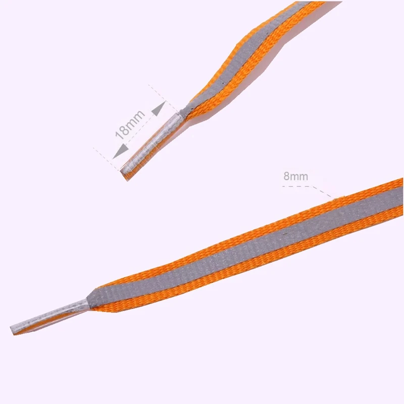 1Pair Luminous Glowing Shoelaces 3M Reflective Shoelaces Sneaker Shoestrings Running Shoelace Unisex Fashion Shoe Laces