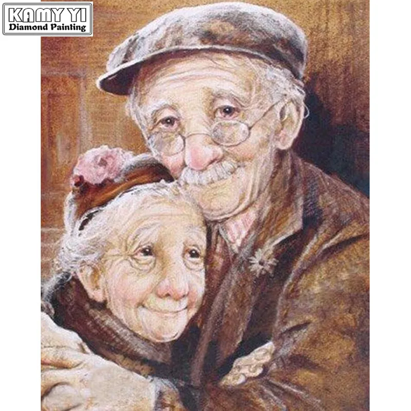 

Diy Diamond Painting Cross Stitch The old couple Mosaic Rhinestone Needlework Diamond Embroidery Handmade Crafts