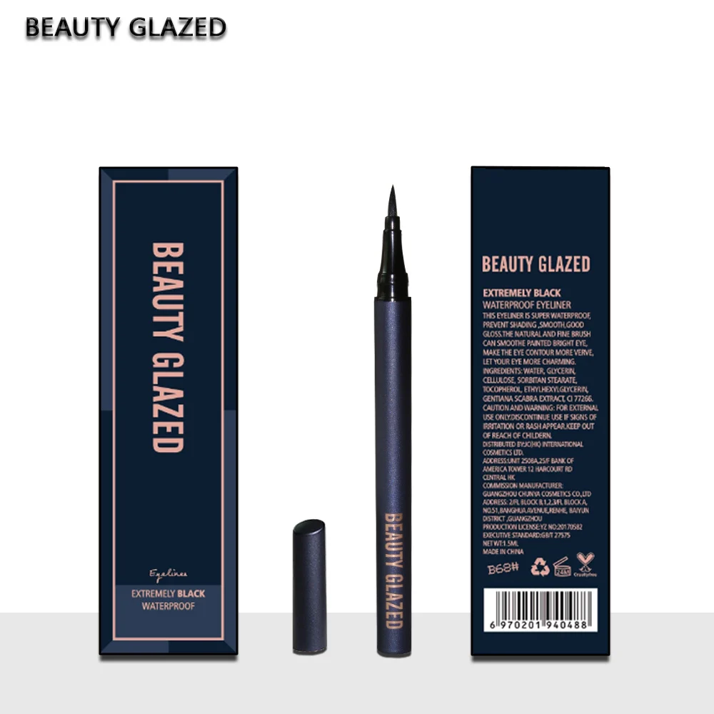 Beauty Glneador de ojos liquido непроницаемый de larga duracion defensiador de ojos гель negro faucil de usar ladiz deligado