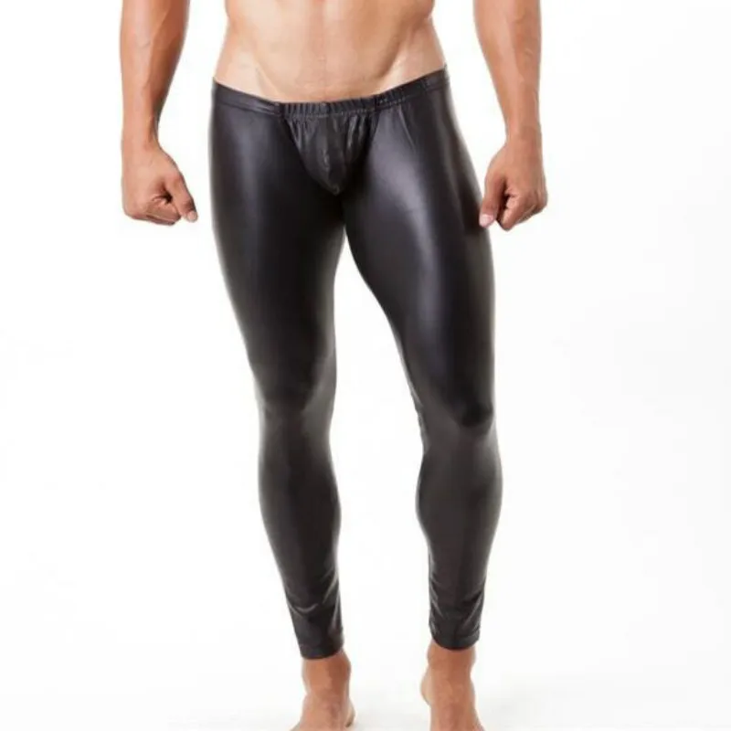 Трусы боксеры мужские длинные из искусственной кожи 3 цвета|mens long pants|long pantsfashion pants