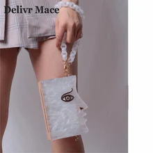 Женские вечерние клатчи из акрила и дерева, женские сумки-мессенджеры на плечо, женские сумки