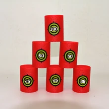 

6pcs/lot Toy Gun Foam Target For Nerf Gun Orbeez soft bullets Darts Outdoor game equip Clip Dart boy toy party game