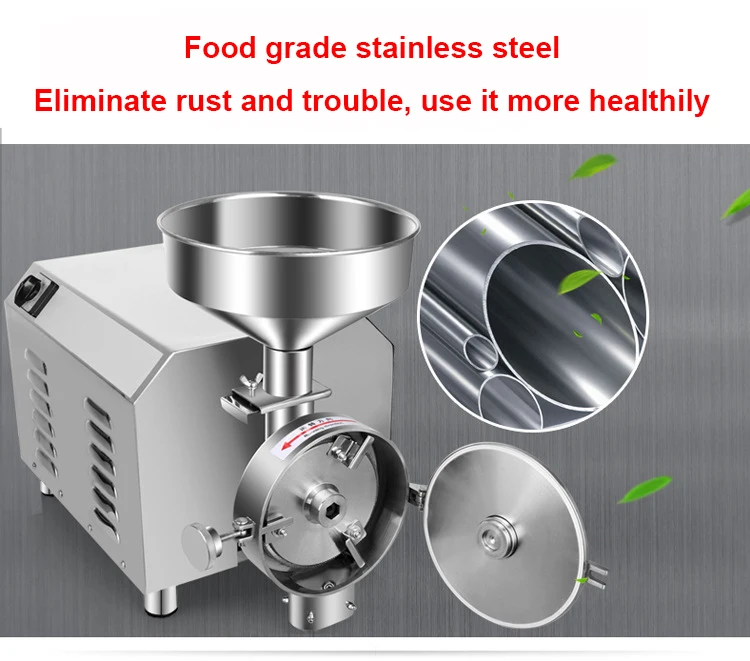 Заводская напольная мельница, электрическая мельница для пищевых культур, большая емкость, зерновые специи, травяные злаки, зернодробилка 2200 Вт