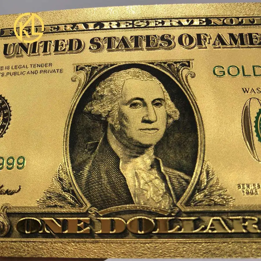 COA 프레임 포함 금도금 미국 지폐 노트, 미국 1 달러, 24k, 1 개 - AliExpress
